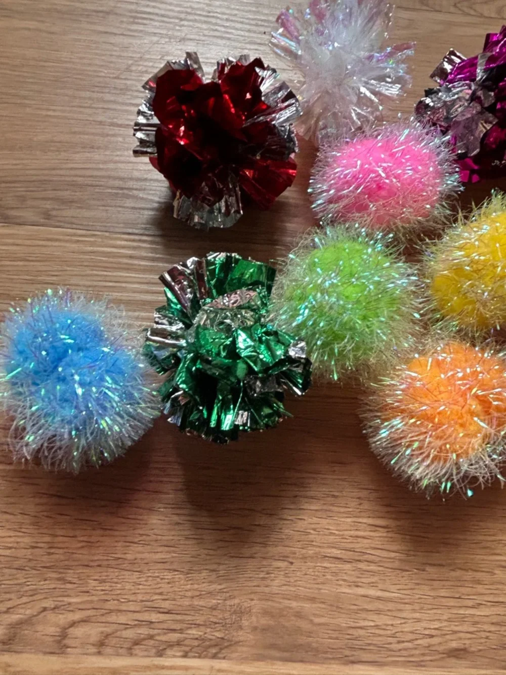 Sparkle Pom & Foil Cat Toy Assortment - Multi Color